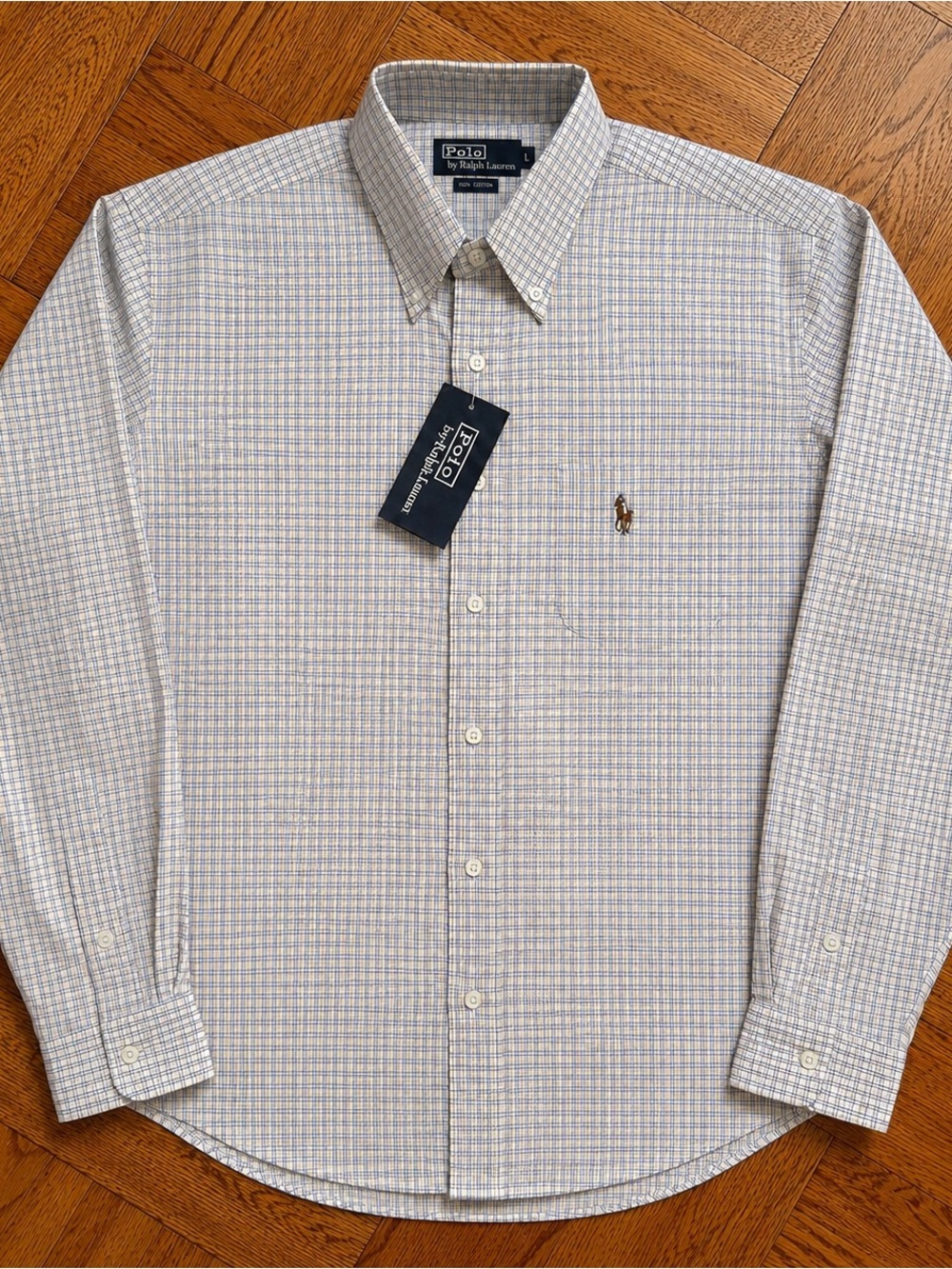 BNWT Vintage Deadstock 1990s Polo Ralph Lauren plaid button-down shirt